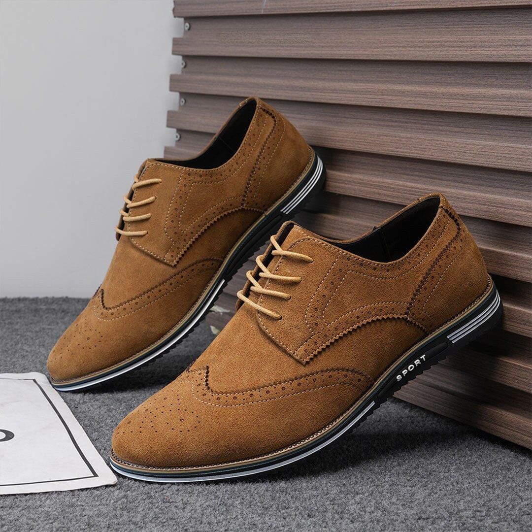 Herren Halbschuhe Budapester in Wildleder-Optik Herren Halbschuhe Budapester in Wildleder-Optik Eldenmark