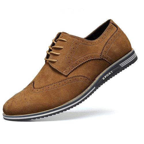 Herren Halbschuhe Budapester in Wildleder-Optik