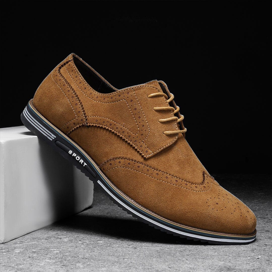 Herren Halbschuhe Budapester in Wildleder-Optik Herren Halbschuhe Budapester in Wildleder-Optik Eldenmark