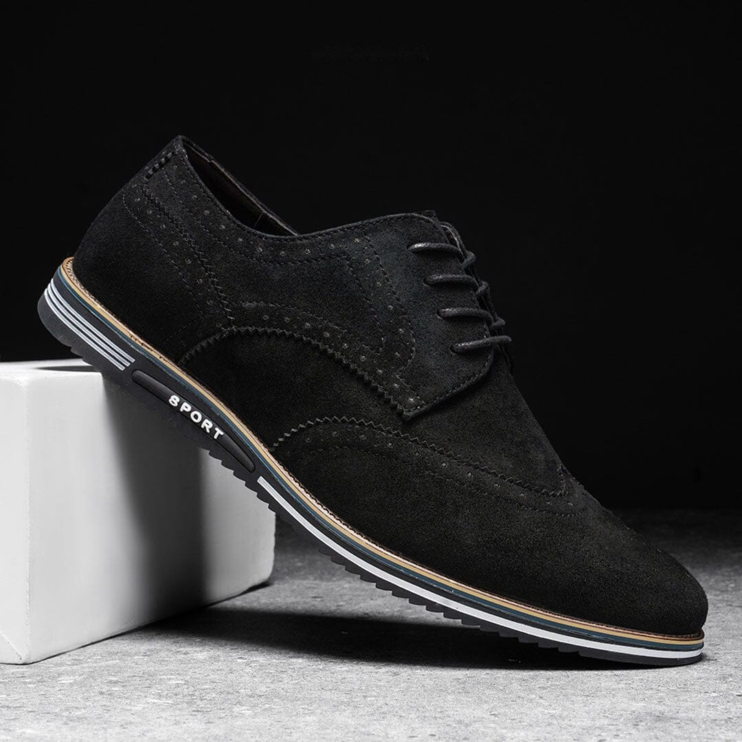 Herren Halbschuhe Budapester in Wildleder-Optik Herren Halbschuhe Budapester in Wildleder-Optik Eldenmark