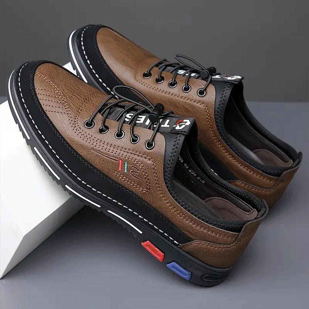 Herren Halbschuhe Leder-Optik mit Ziernaht Herren Halbschuhe Leder-Optik mit Ziernaht Eldenmark