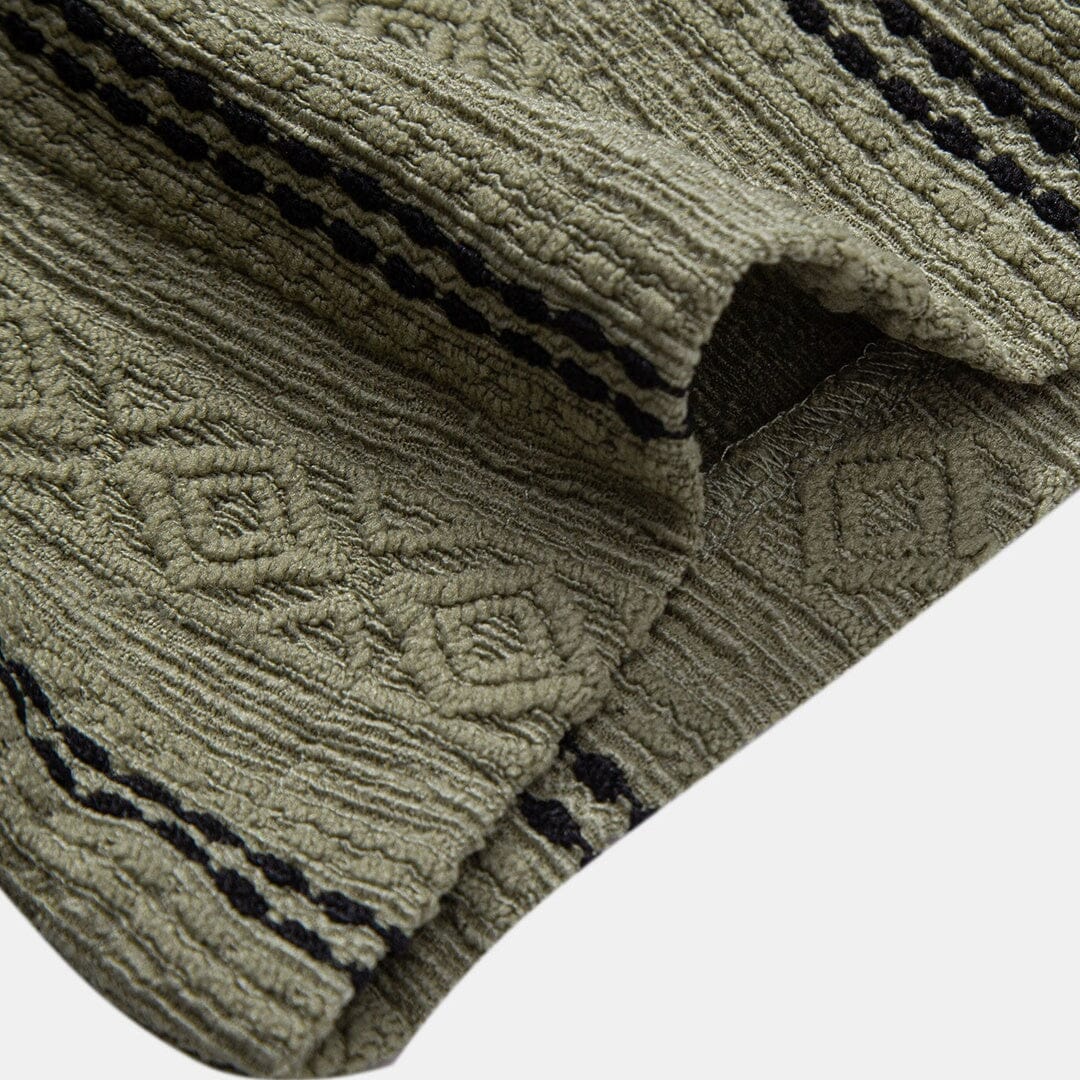 Herren Set Jacquardhemd mit Shorts Geo-Muster Herren Set Jacquardhemd mit Shorts Geo-Muster Eldenmark