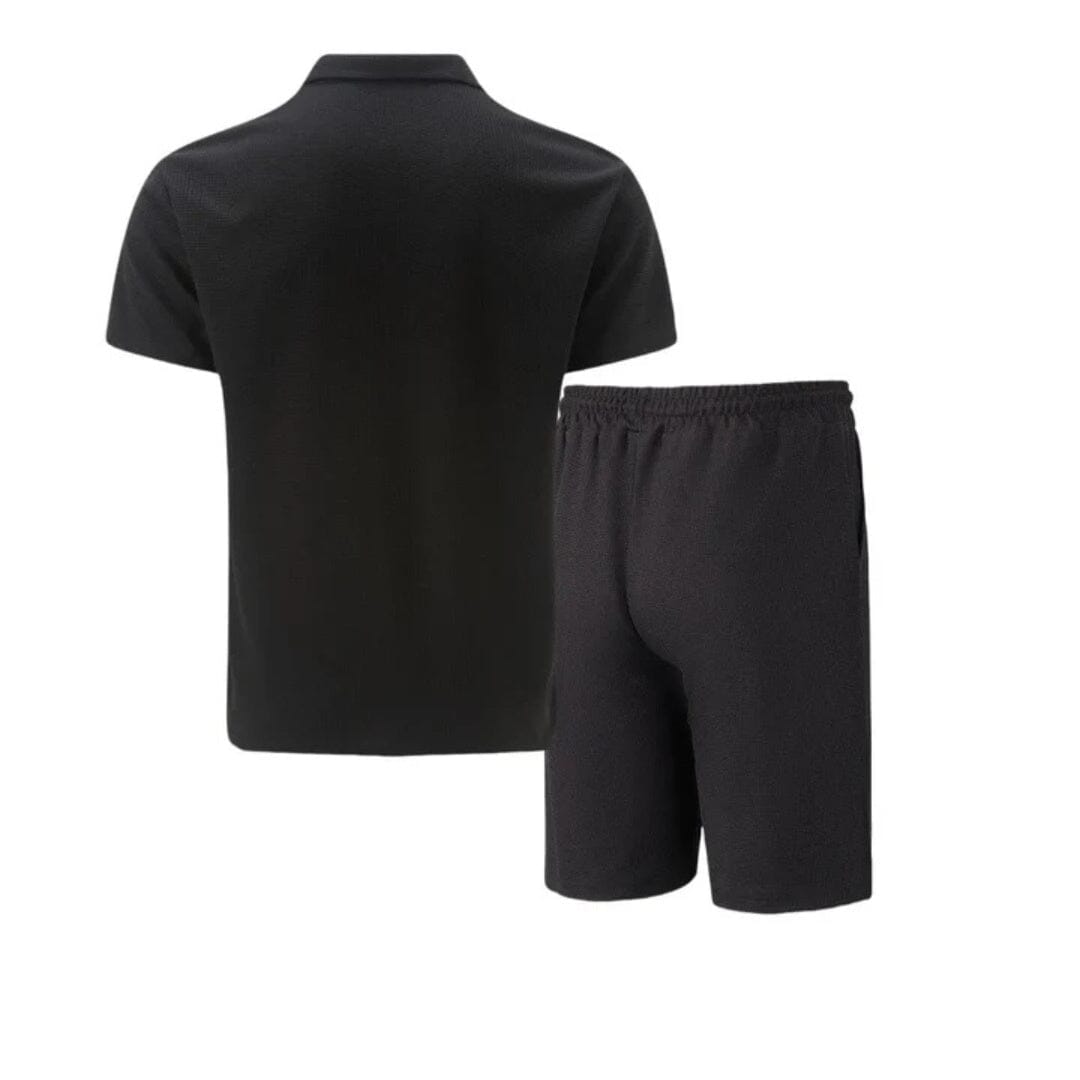 Herren Set Polo mit Reißverschluss und Shorts Herren Set Polo mit Reißverschluss und Shorts Eldenmark