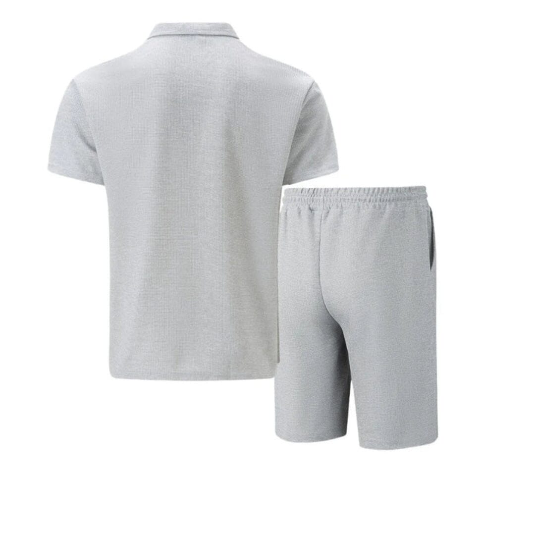 Herren Set Polo mit Reißverschluss und Shorts Herren Set Polo mit Reißverschluss und Shorts Eldenmark