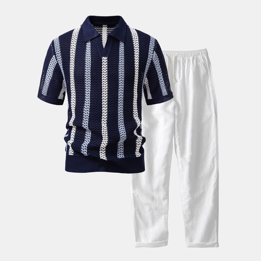 Herren Set Sommerhemd mit Hose Atmungsaktiv Herren Set Sommerhemd mit Hose Atmungsaktiv Eldenmark