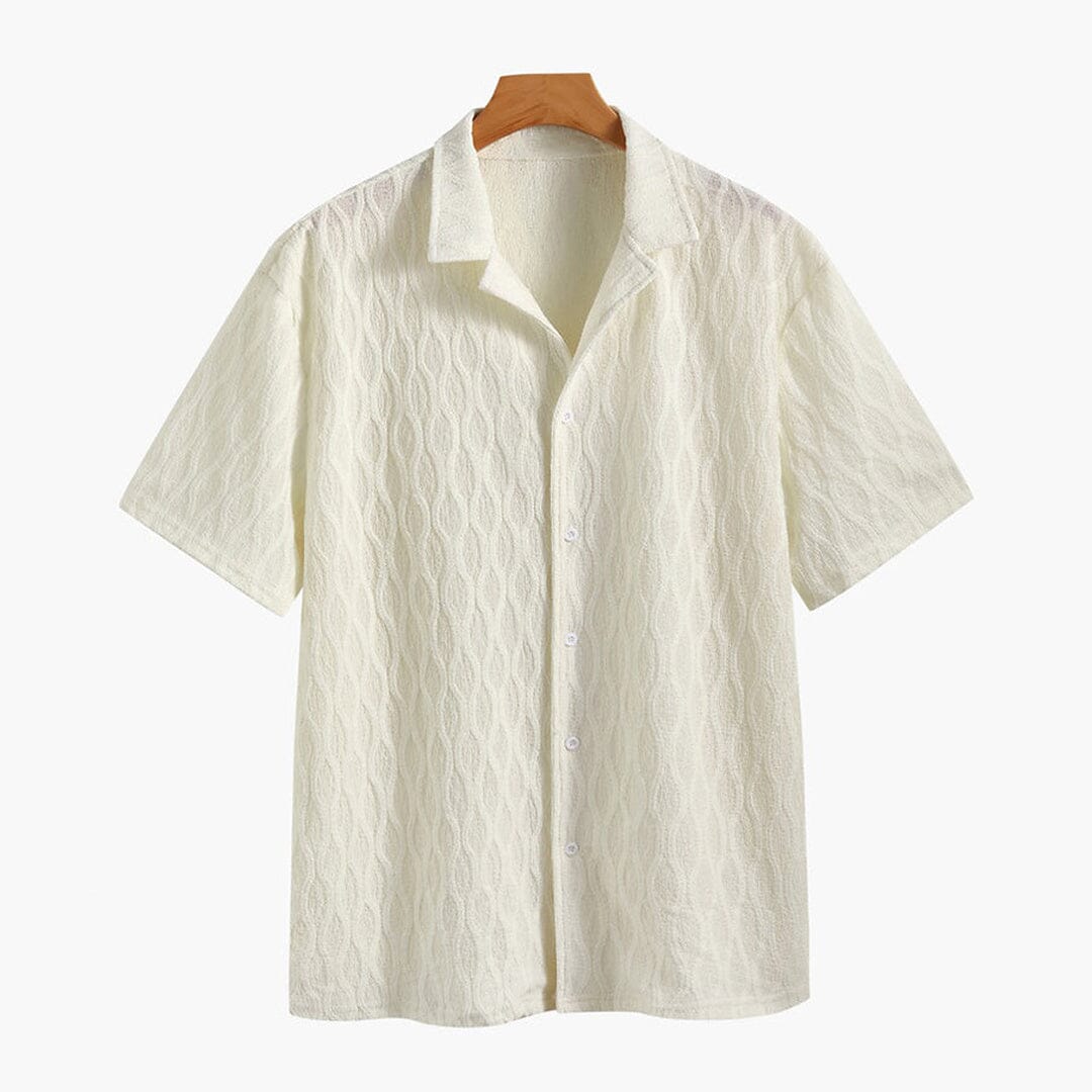 Herren Set Strukturhemd Creme mit Shorts Herren Set Strukturhemd Creme mit Shorts Eldenmark