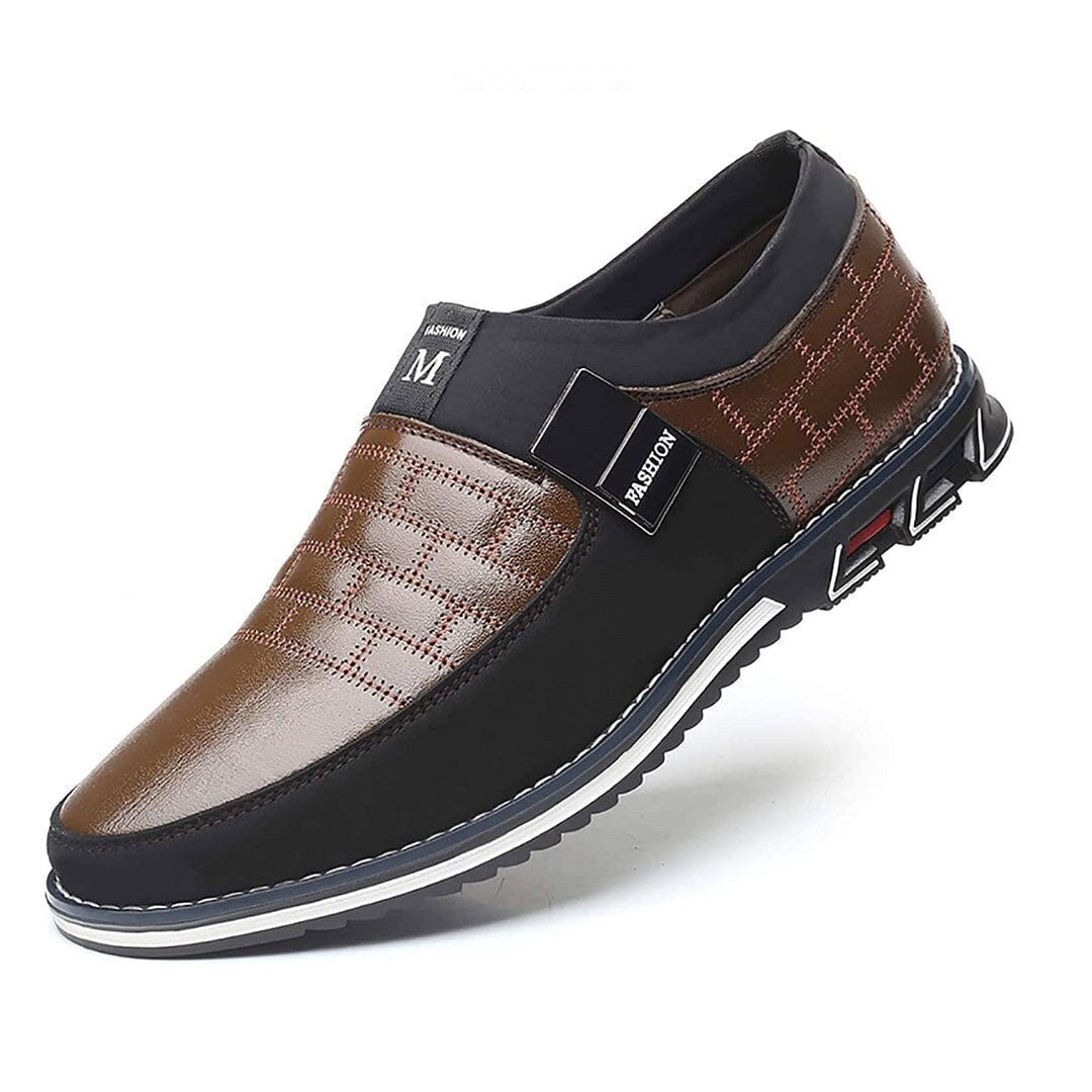 Herren Slipper ohne Schnürung in Leder-Optik Herren Slipper ohne Schnürung in Leder-Optik Eldenmark