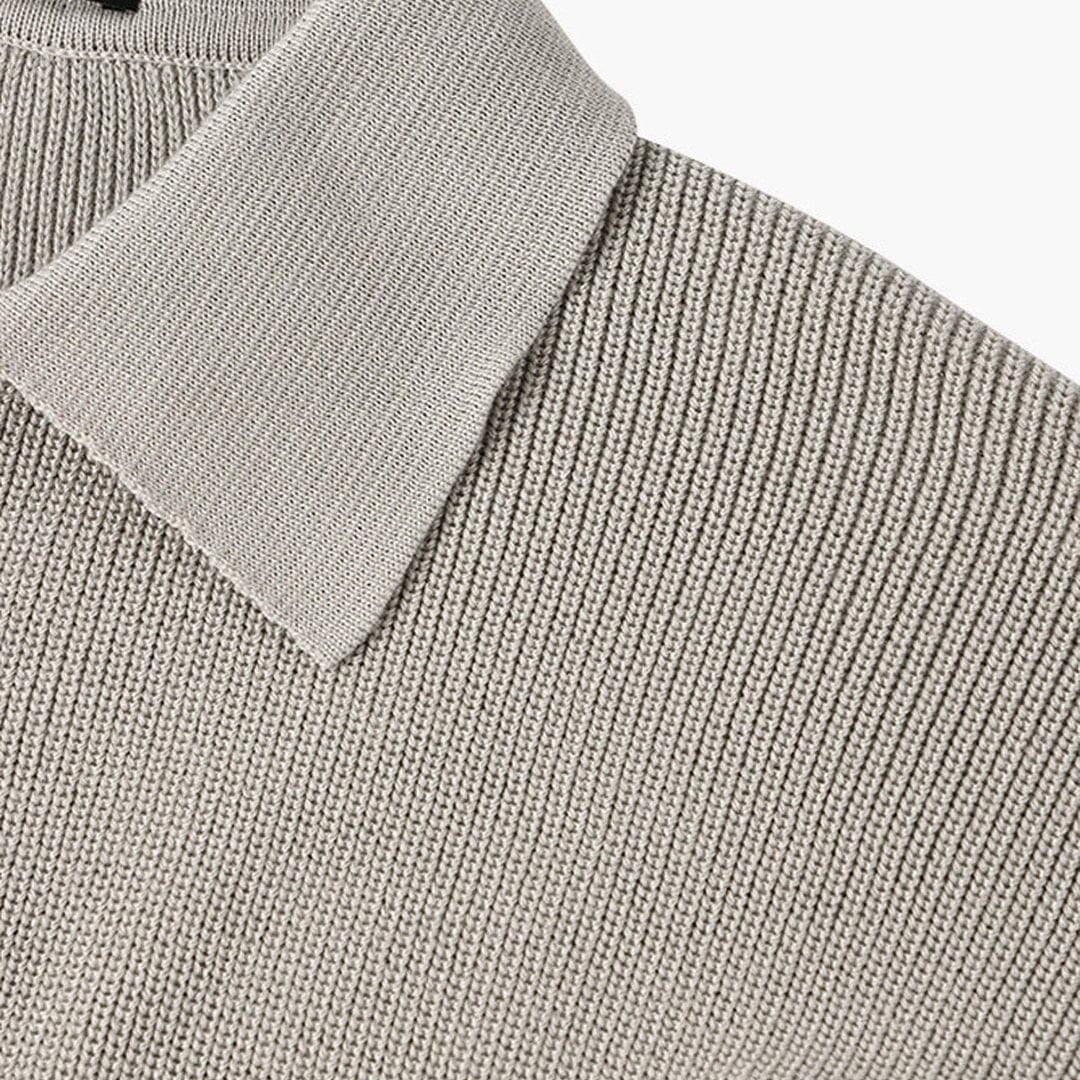 Herren Strickpullover Rippstrick mit Polokragen Herren Strickpullover Rippstrick mit Polokragen Eldenmark