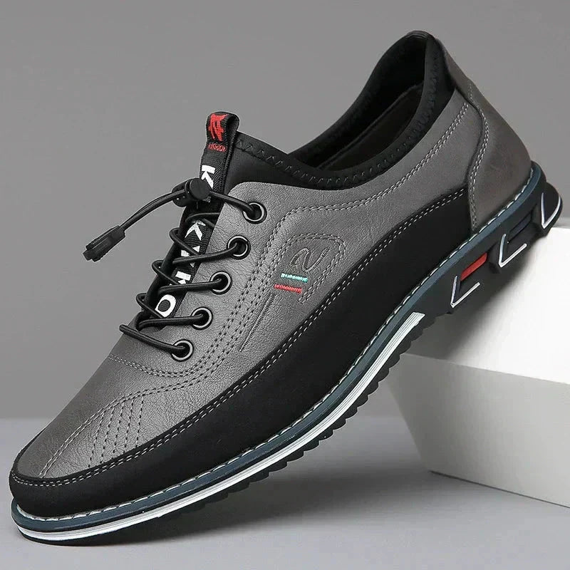 Lässige Lederschuhe Schuhe Eldenmark Gris 38