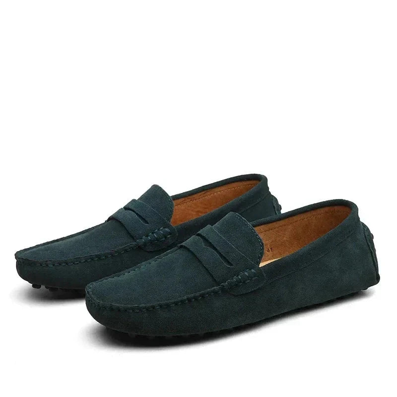 Lässige Wildleder-Loafer Schuhe Eldenmark Vert 38