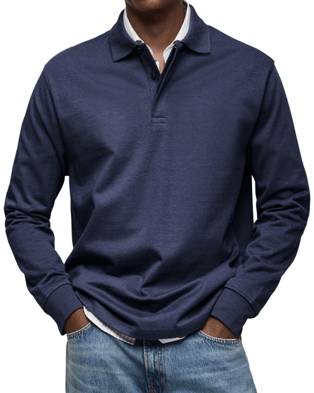 Lässiger Polo-Pullover Pullover Eldenmark Bleu marine S