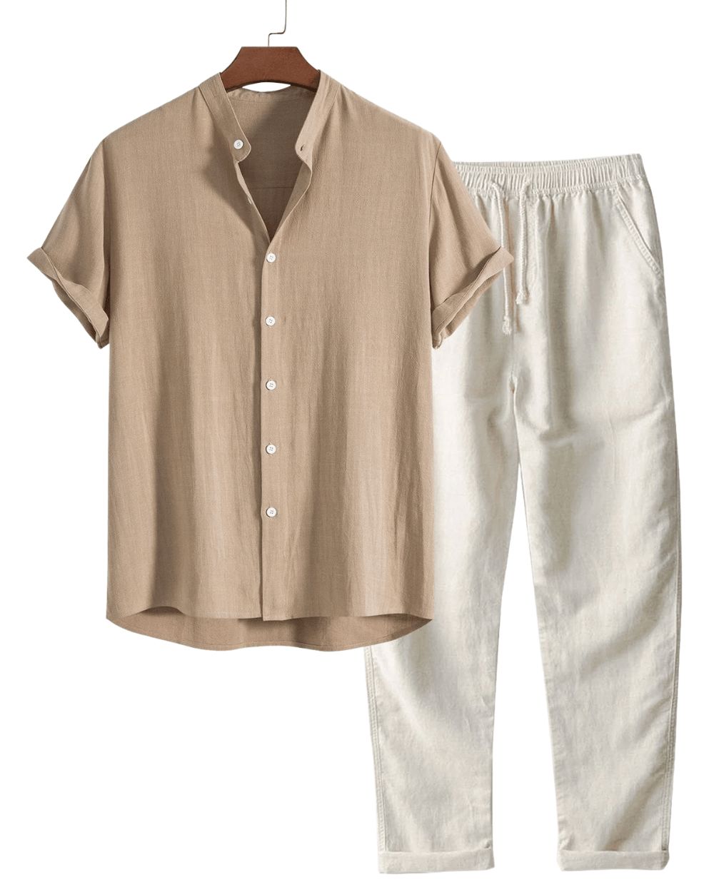 Leichtes Leinen-Outfit Set Eldenmark Beige S