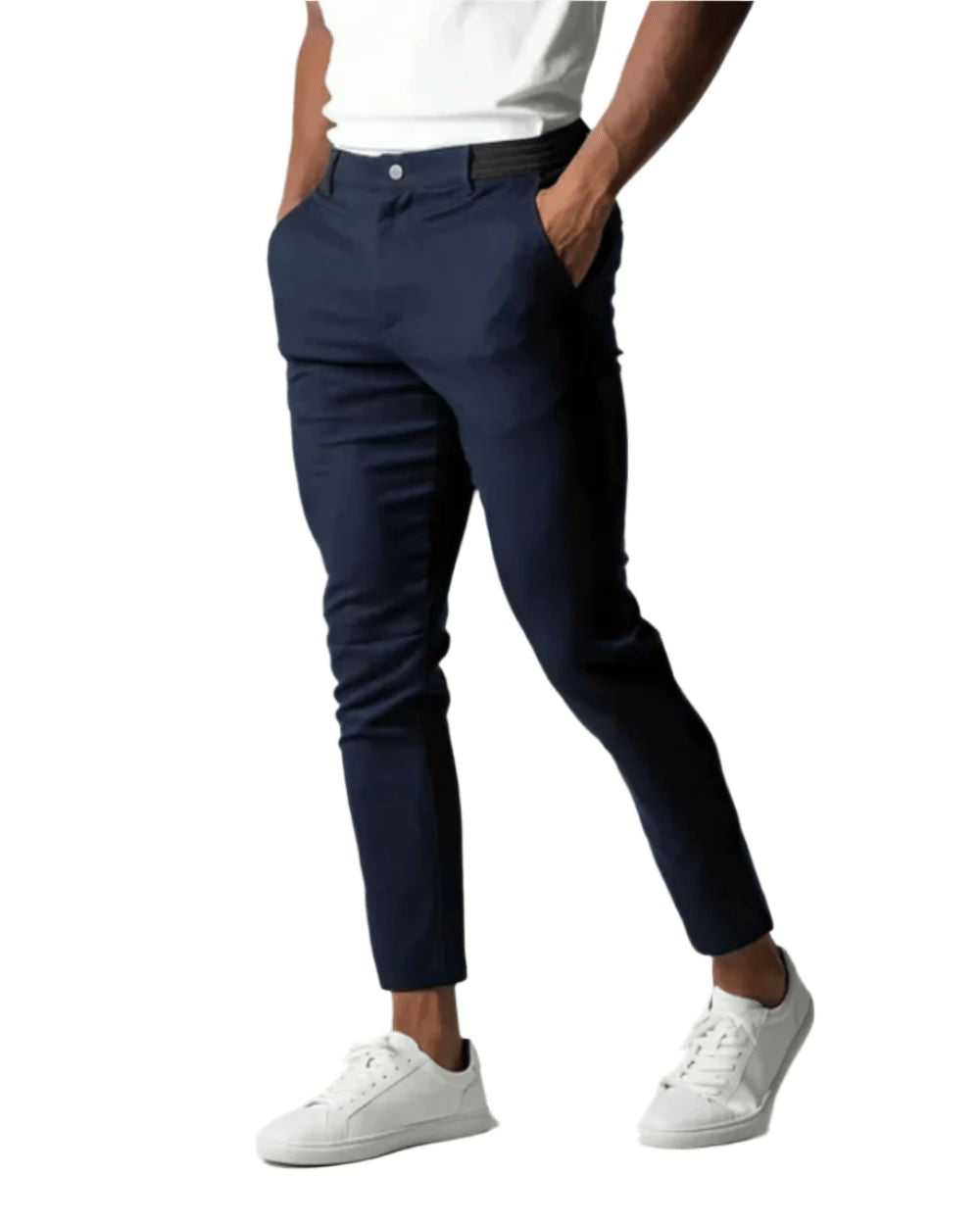 Stretch-Chino Hose Eldenmark Bleu marine XS