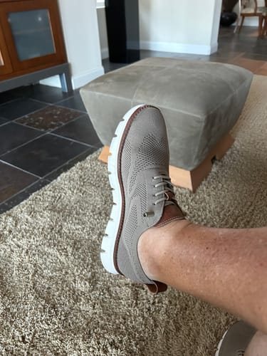 Kundenfoto zu Herren Halbschuhe Leder-Optik mit Ziernaht