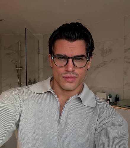 Kundenfoto zu Herren Strickpullover Rippstrick mit Polokragen