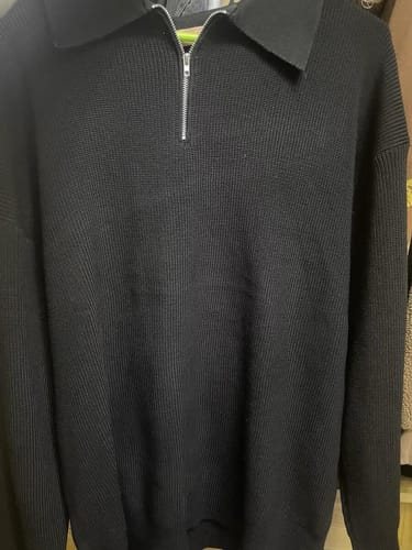 Kundenfoto zu Herren Strickpullover Rippstrick mit Polokragen