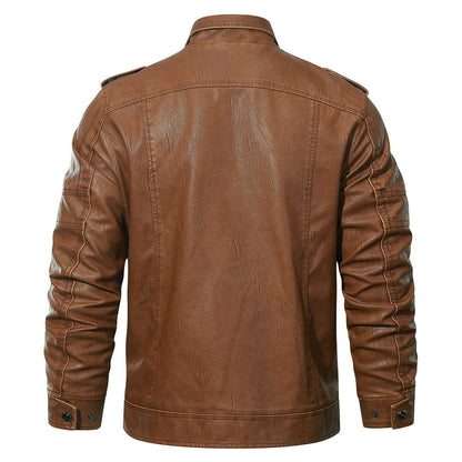 Bikerjacke Herren Cognac Gefüttert mit Teddyfutter Bikerjacke Herren Cognac Gefüttert mit Teddyfutter Eldenmark 