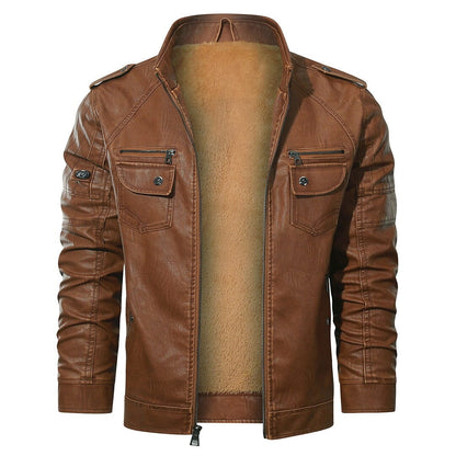 Bikerjacke Herren Cognac Gefüttert mit Teddyfutter Bikerjacke Herren Cognac Gefüttert mit Teddyfutter Eldenmark S Cognac 
