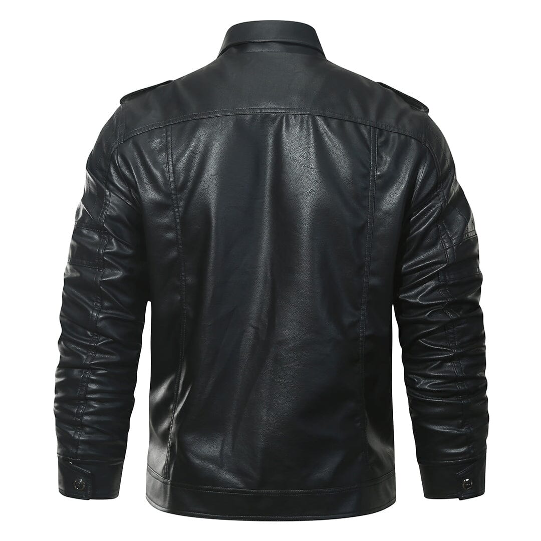 Bikerjacke Herren Schwarz Gefüttert mit Teddyfutter Bikerjacke Herren Schwarz Gefüttert mit Teddyfutter Eldenmark 