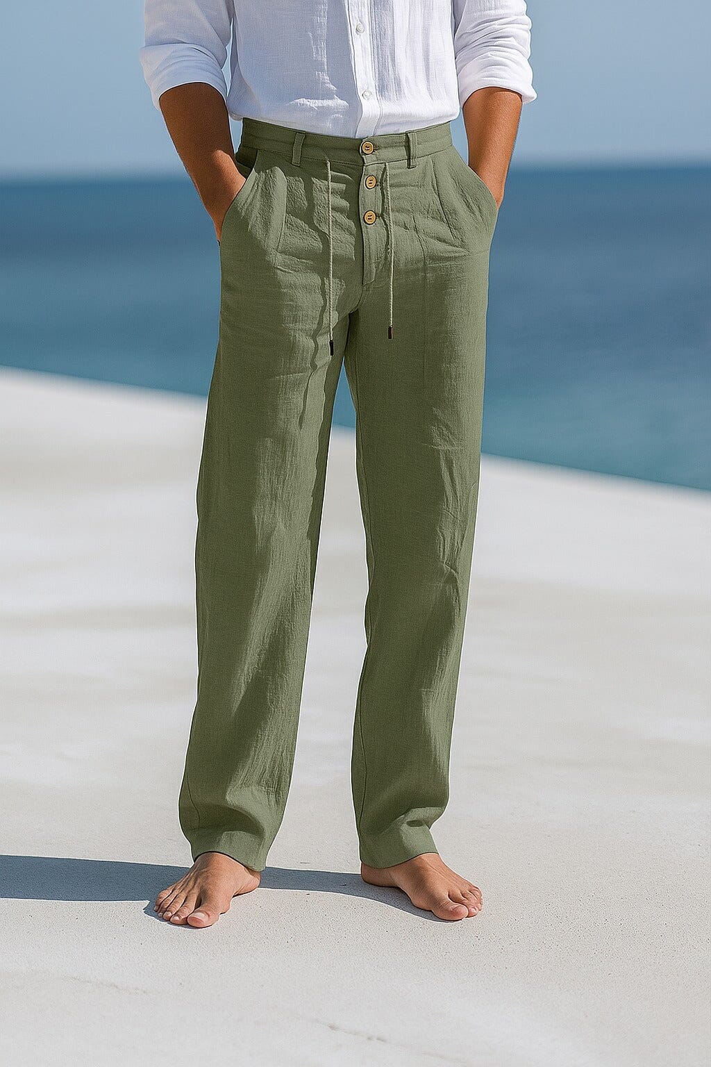 Elegante Sommerhose Hose Eldenmark Vert S 