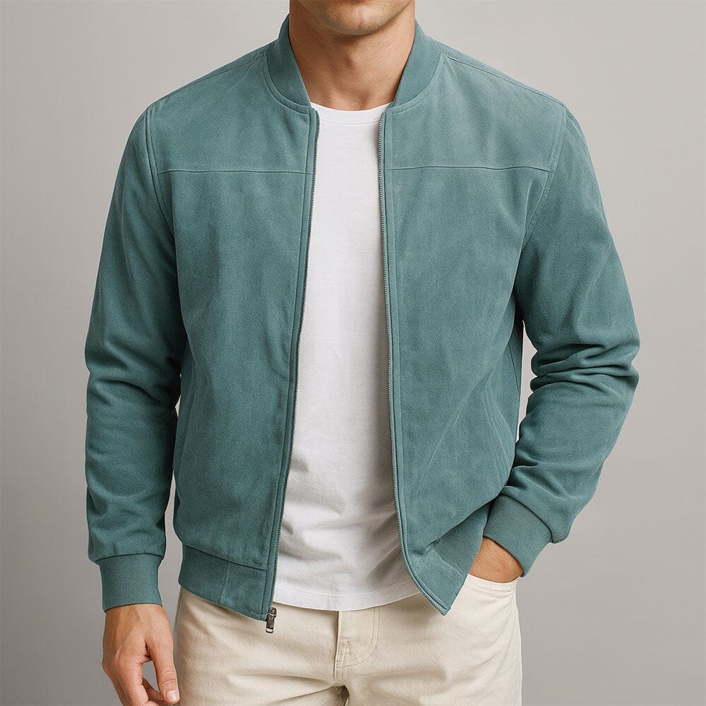 Elegante Wildlederjacke Jacke Eldenmark Bleu S 