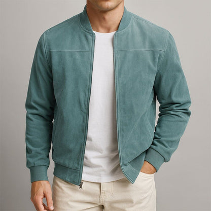 Elegante Wildlederjacke Jacke Eldenmark Bleu S 