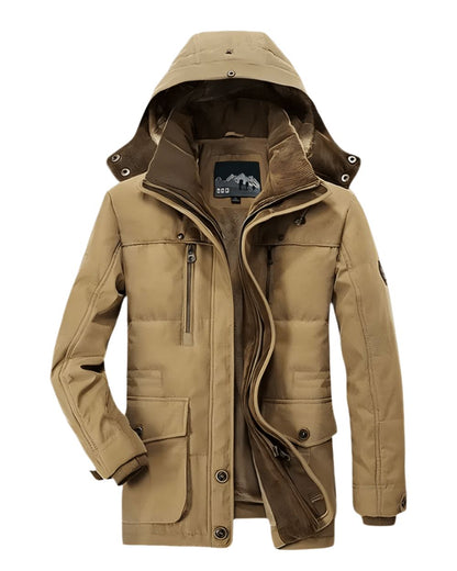 Gefütterte Winterjacke Jacke Eldenmark Kaki XS 