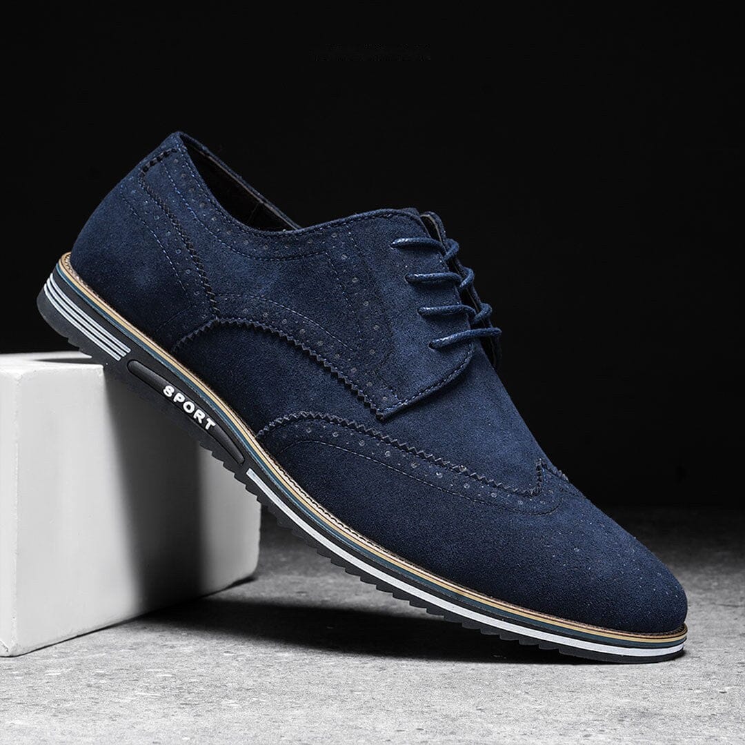 Herren Halbschuhe Budapester in Wildleder-Optik Herren Halbschuhe Budapester in Wildleder-Optik Eldenmark 