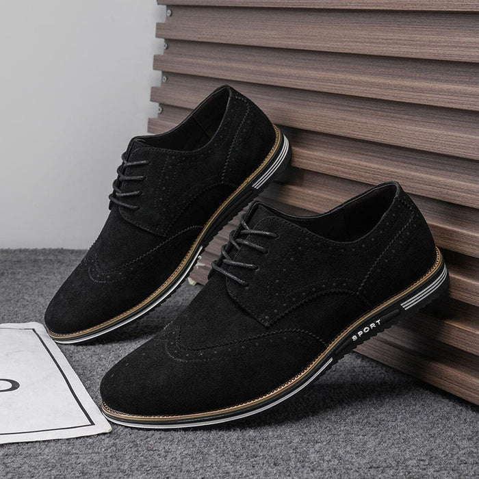 Herren Halbschuhe Budapester in Wildleder-Optik