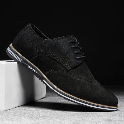 Herren Halbschuhe Budapester in Wildleder-Optik Herren Halbschuhe Budapester in Wildleder-Optik Eldenmark 