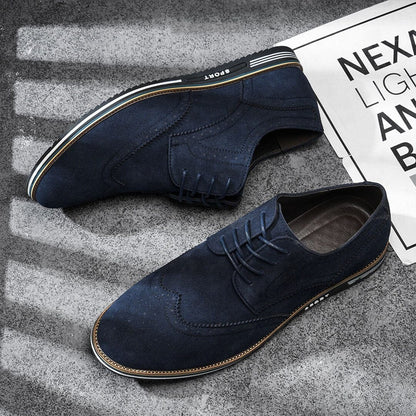 Herren Halbschuhe Budapester in Wildleder-Optik Herren Halbschuhe Budapester in Wildleder-Optik Eldenmark 