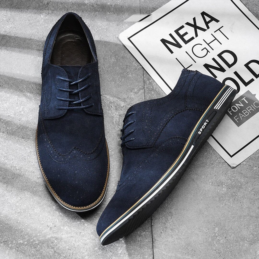 Herren Halbschuhe Budapester in Wildleder-Optik Herren Halbschuhe Budapester in Wildleder-Optik Eldenmark 