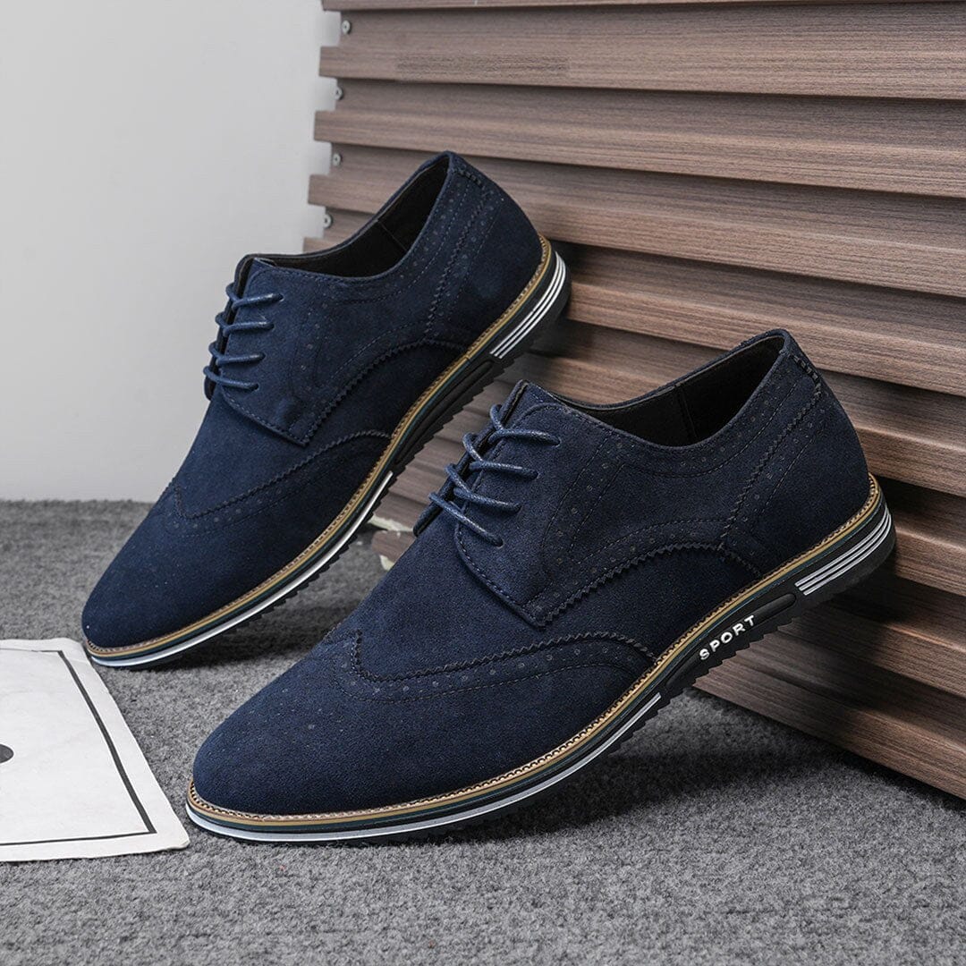 Herren Halbschuhe Budapester in Wildleder-Optik Herren Halbschuhe Budapester in Wildleder-Optik Eldenmark 