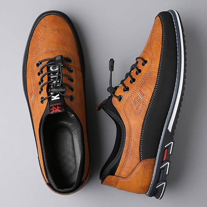 Herren Halbschuhe Casual mit Kontrastsohle