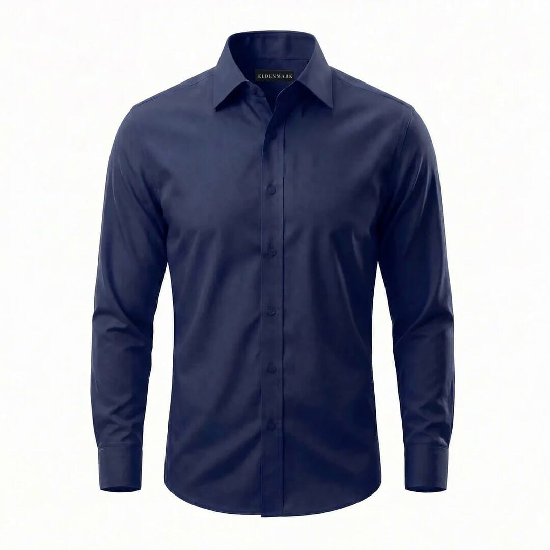 Herren Hemd Bügelfrei mit Stretch Herren Hemd Bügelfrei mit Stretch Eldenmark XS Marineblau 