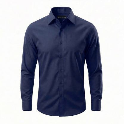 Herren Hemd Bügelfrei mit Stretch Herren Hemd Bügelfrei mit Stretch Eldenmark XS Marineblau 