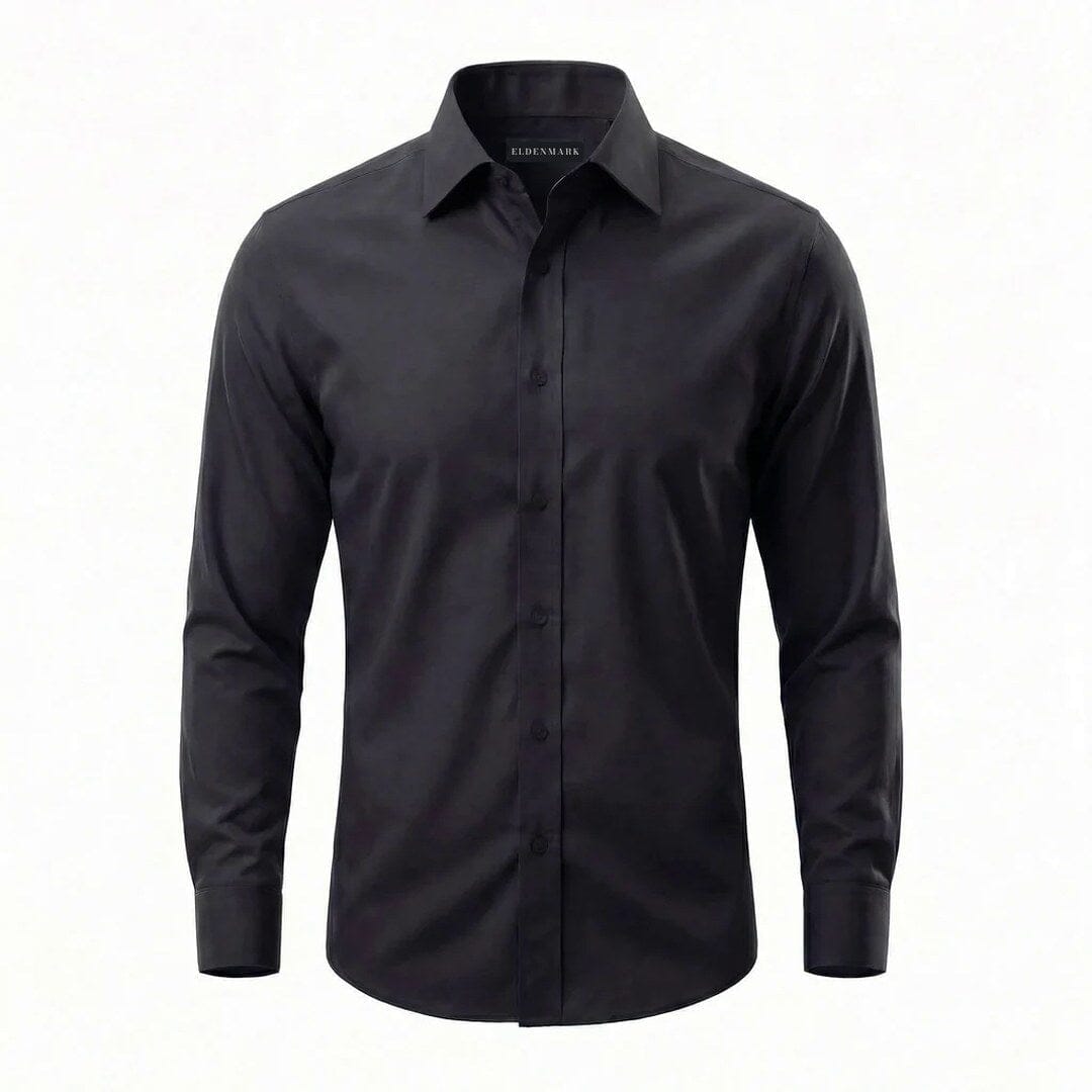 Herren Hemd Bügelfrei mit Stretch Herren Hemd Bügelfrei mit Stretch Eldenmark XS Schwarz 