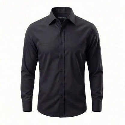 Herren Hemd Bügelfrei mit Stretch Herren Hemd Bügelfrei mit Stretch Eldenmark XS Schwarz 