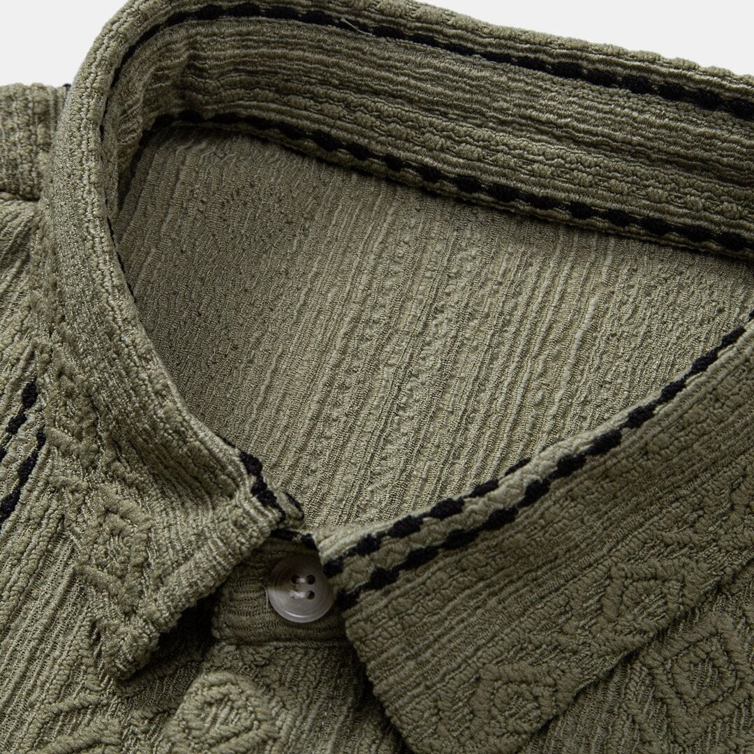 Herren Set Jacquardhemd mit Shorts Geo-Muster Herren Set Jacquardhemd mit Shorts Geo-Muster Eldenmark 