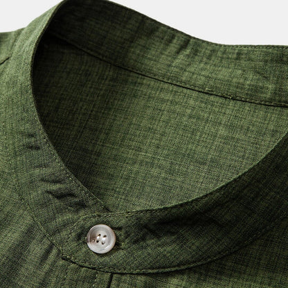 Herren Set Kurzarmhemd mit Baumwoll-Leinenhose Herren Set Kurzarmhemd mit Baumwoll-Leinenhose Eldenmark 