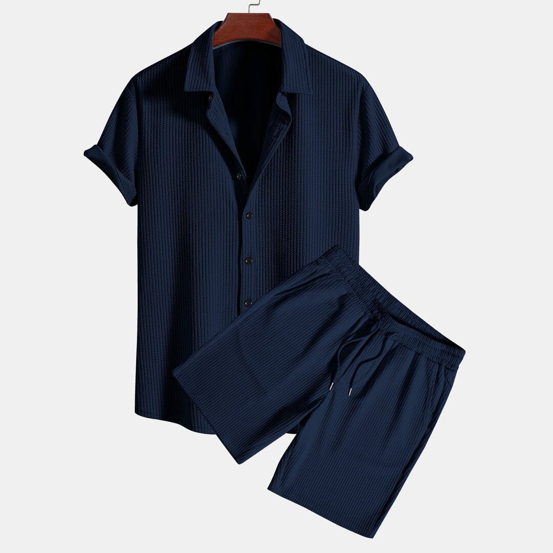 Herren Set Kurzarmhemd mit Shorts Muscle Fit Herren Set Kurzarmhemd mit Shorts Muscle Fit Eldenmark 