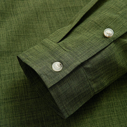 Herren Set Langarmhemd mit Stehkragen und Leinenhose Herren Set Langarmhemd mit Stehkragen und Leinenhose Eldenmark 