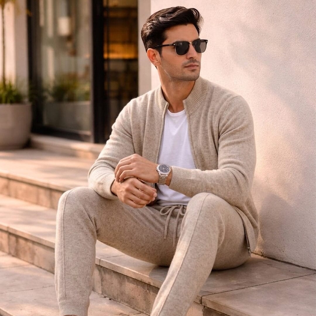 Herren Set Merinowolle Extrafein Pullover und Hose Herren Set Merinowolle Extrafein Pullover und Hose Eldenmark 