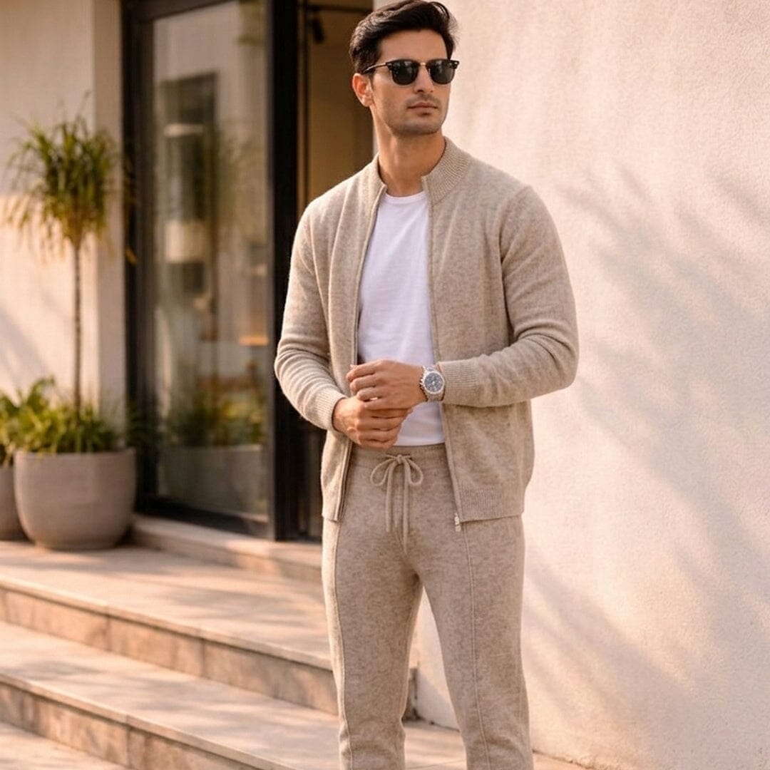 Herren Set Merinowolle Extrafein Pullover und Hose Herren Set Merinowolle Extrafein Pullover und Hose Eldenmark 