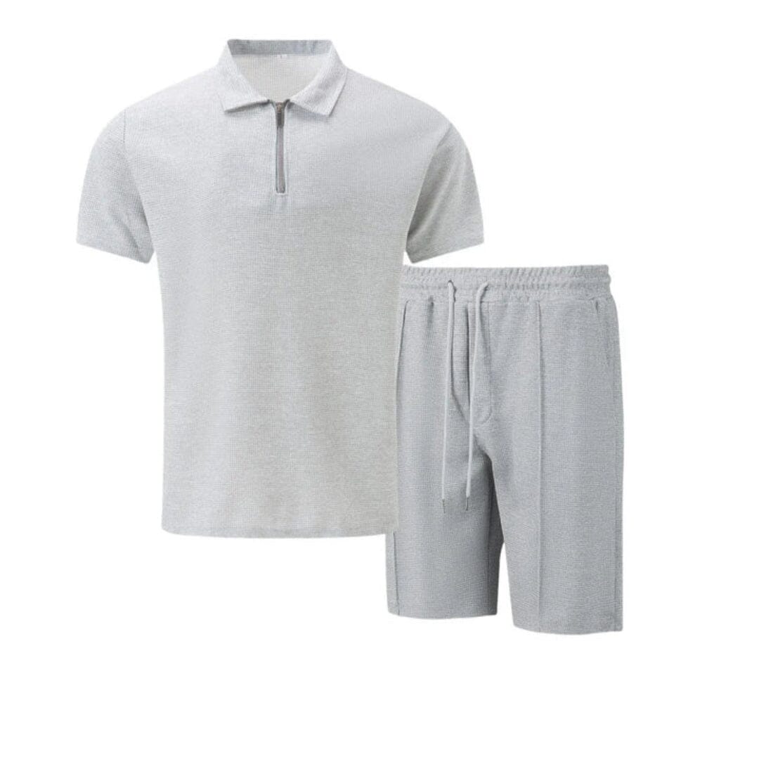 Herren Set Polo mit Reißverschluss und Shorts Herren Set Polo mit Reißverschluss und Shorts Eldenmark 