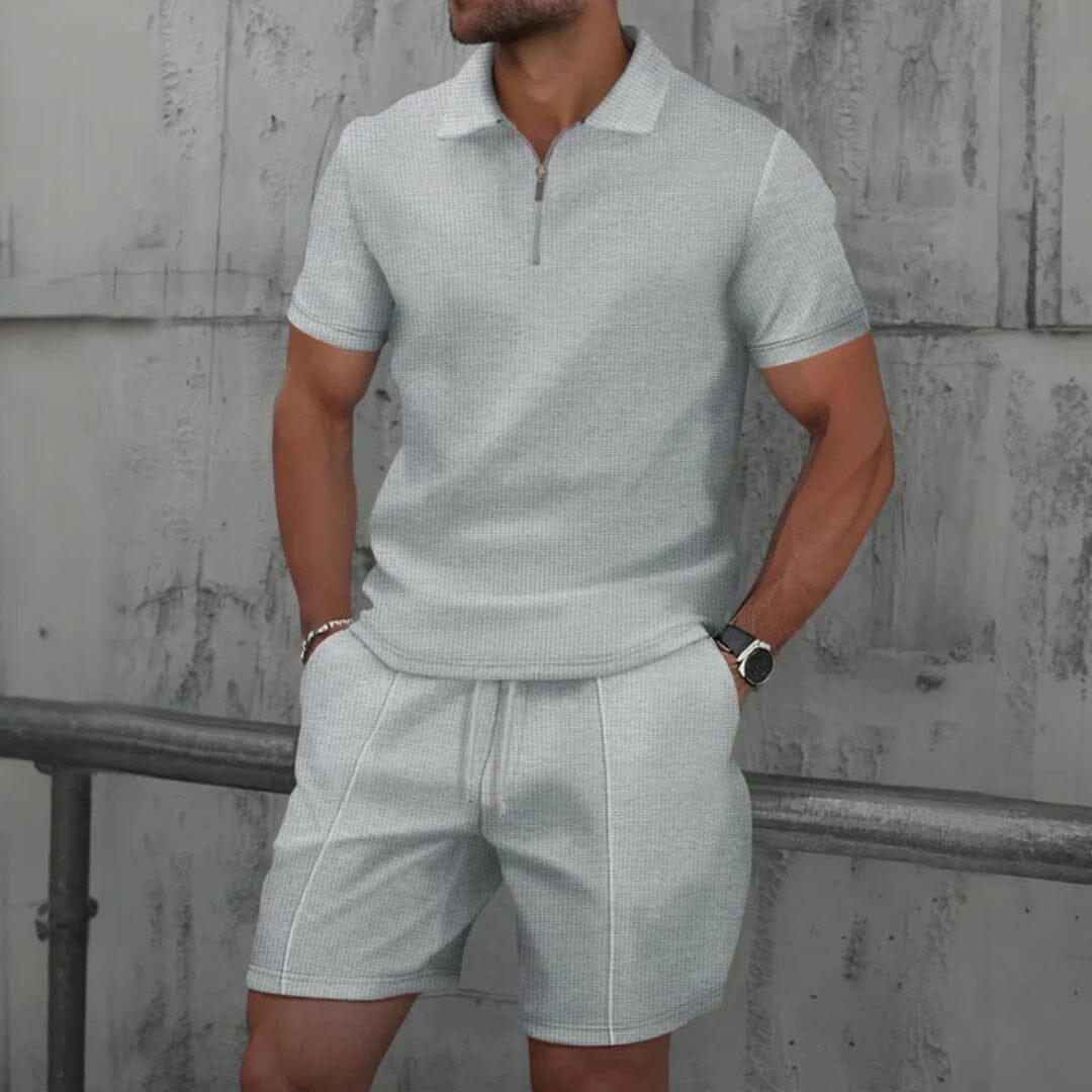 Herren Set Polo mit Reißverschluss und Shorts Herren Set Polo mit Reißverschluss und Shorts Eldenmark 