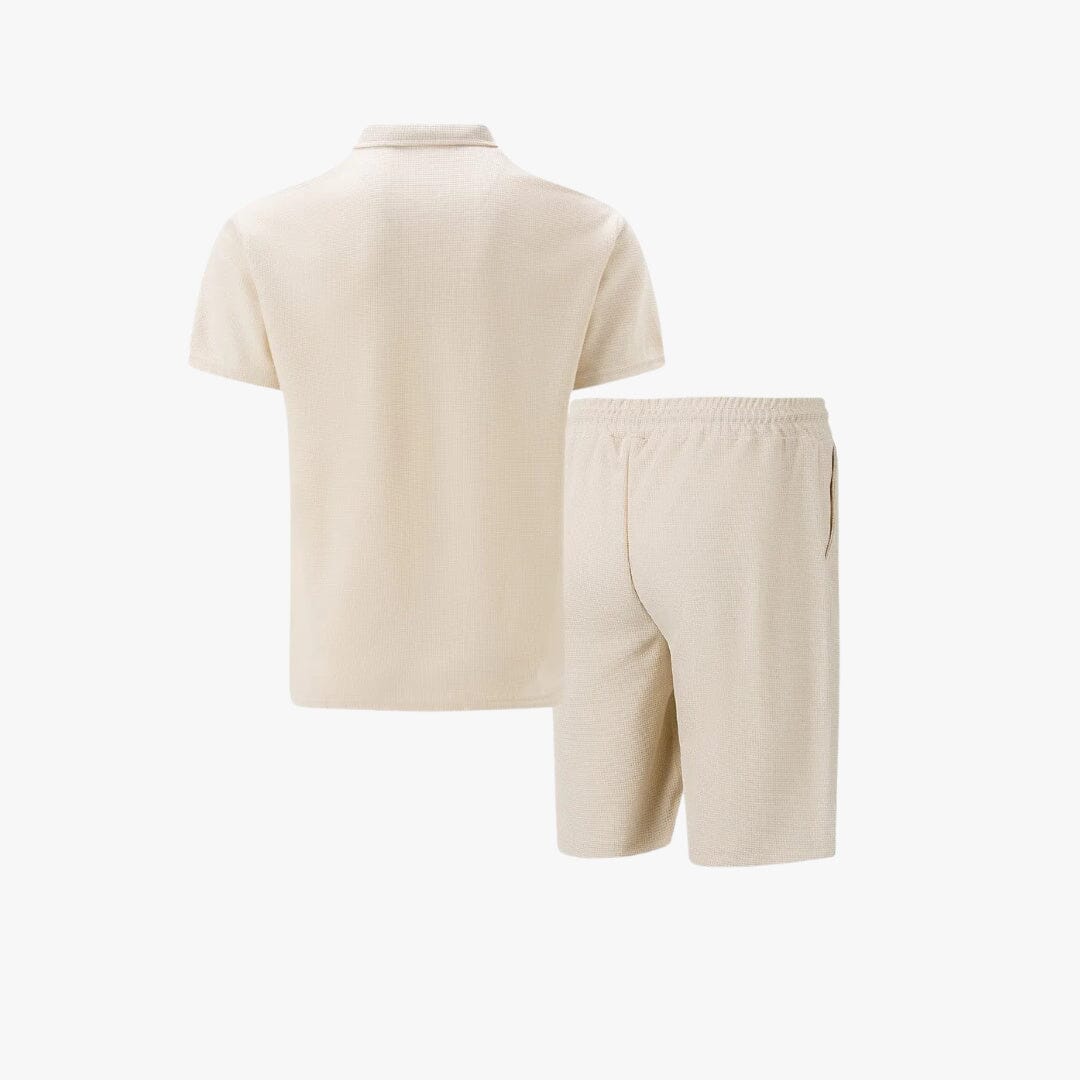 Herren Set Polo mit Reißverschluss und Shorts Herren Set Polo mit Reißverschluss und Shorts Eldenmark 