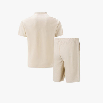 Herren Set Polo mit Reißverschluss und Shorts Herren Set Polo mit Reißverschluss und Shorts Eldenmark 