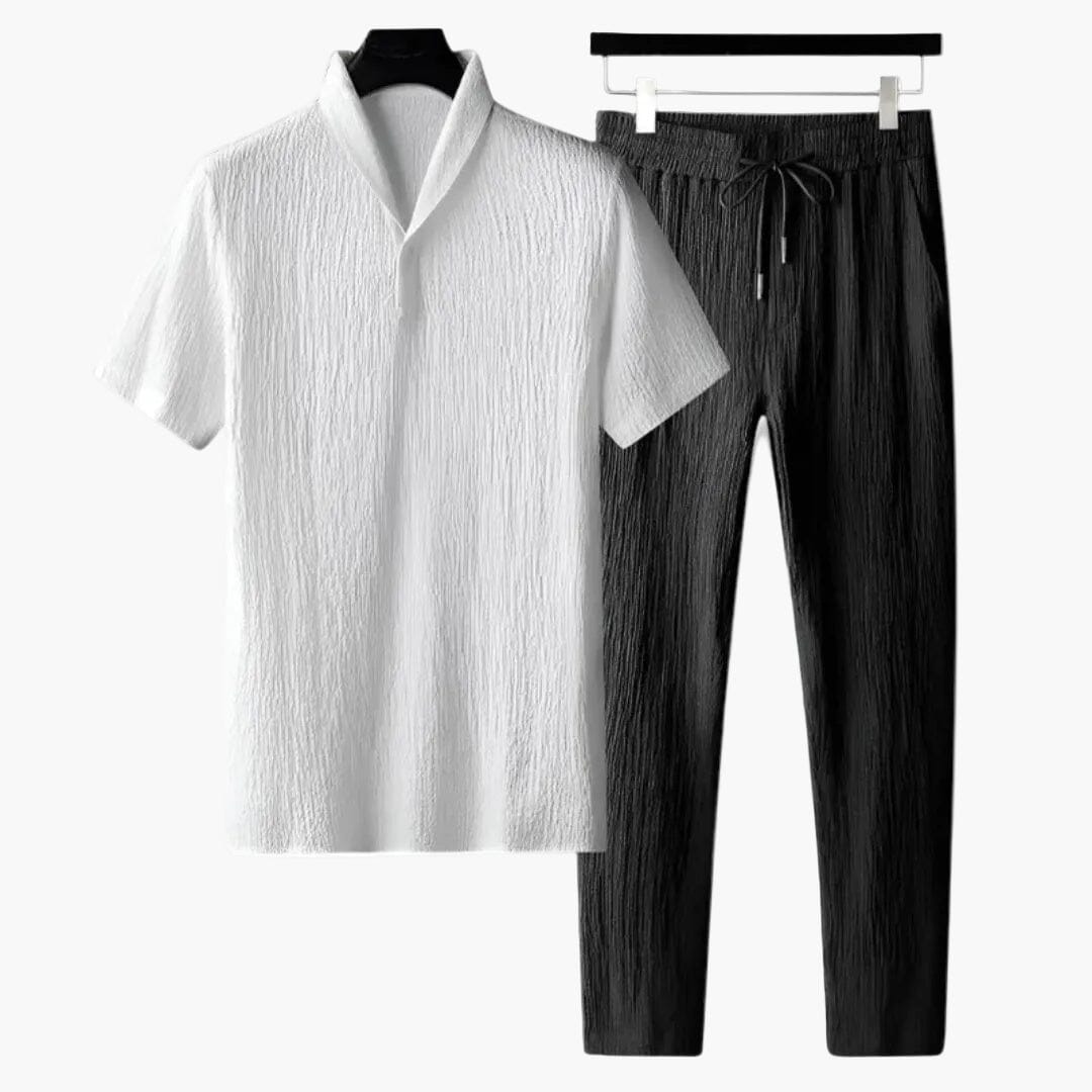 Herren Set Poloshirt mit Hose aus weicher Baumwolle Herren Set Poloshirt mit Hose aus weicher Baumwolle Eldenmark 