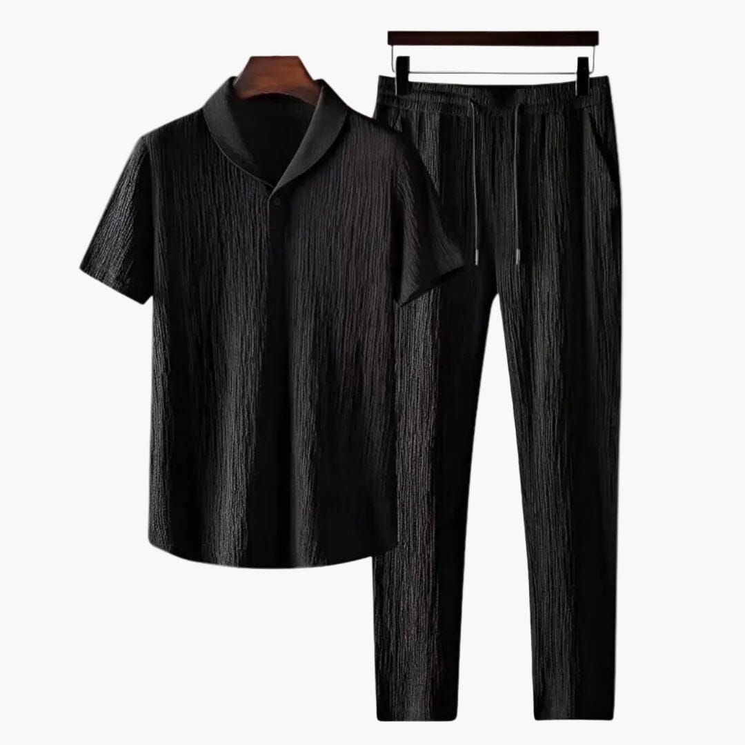 Herren Set Poloshirt mit Hose aus weicher Baumwolle Herren Set Poloshirt mit Hose aus weicher Baumwolle Eldenmark 